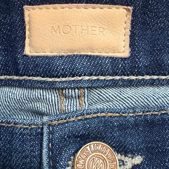 MOTHER The Insider Crop Step Fray in Clean Sweep Medium Blue Wash Size 26 - Picture 10 of 14